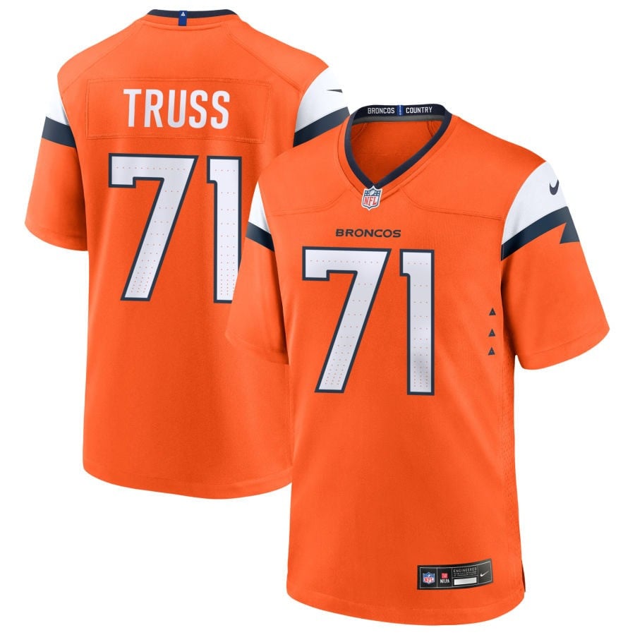 Xavier Truss Denver Broncos 2025 Game Jersey - Orange