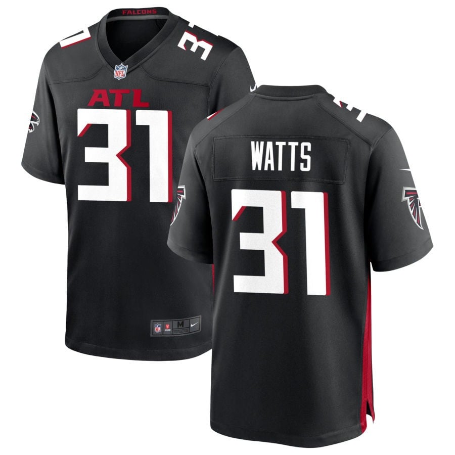 Xavier Watts Atlanta Falcons 2025 Game Jersey - Black