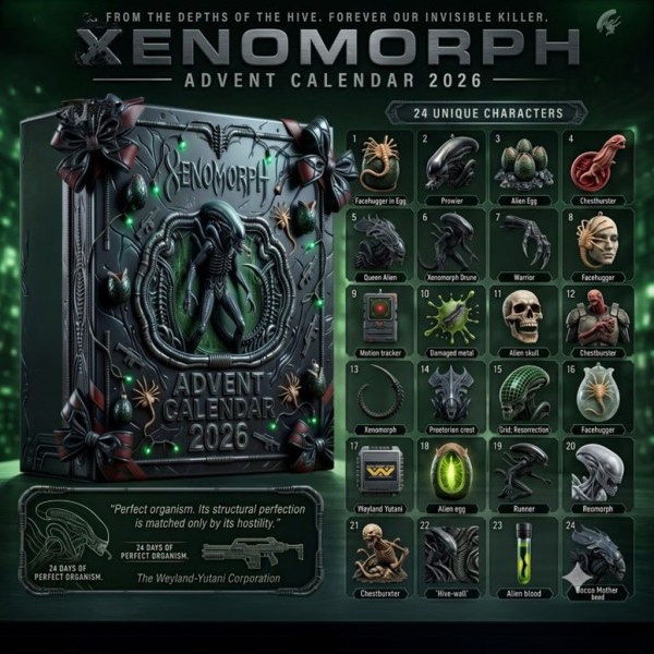 Xenomorph Advent Calendar 2026 Christmas Tree Ornaments Xenomorph Merch Gift For Brothers - Image 2