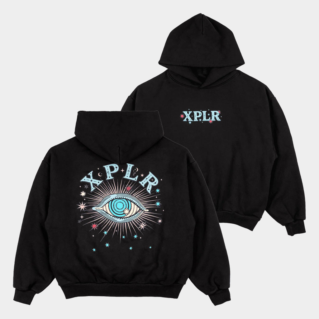 XPLR Merch 2026 All Seeing Eye Hoodie Black Sam And Colby Merch Gift For Sisters