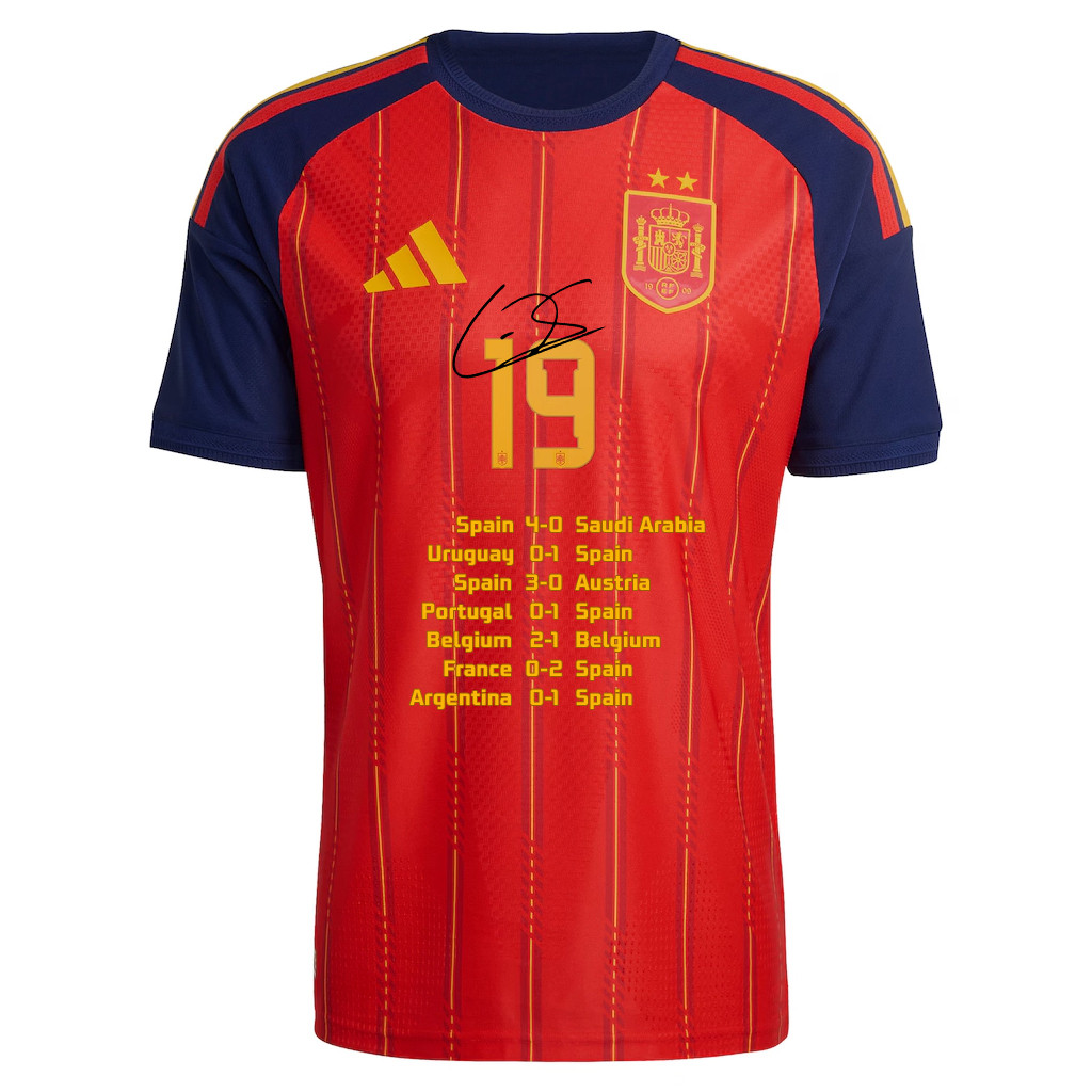 Yamal Signature Jersey Shirt Spain 2-Star World Cup Champions Merch #19 Jersey Football Fan Gifts