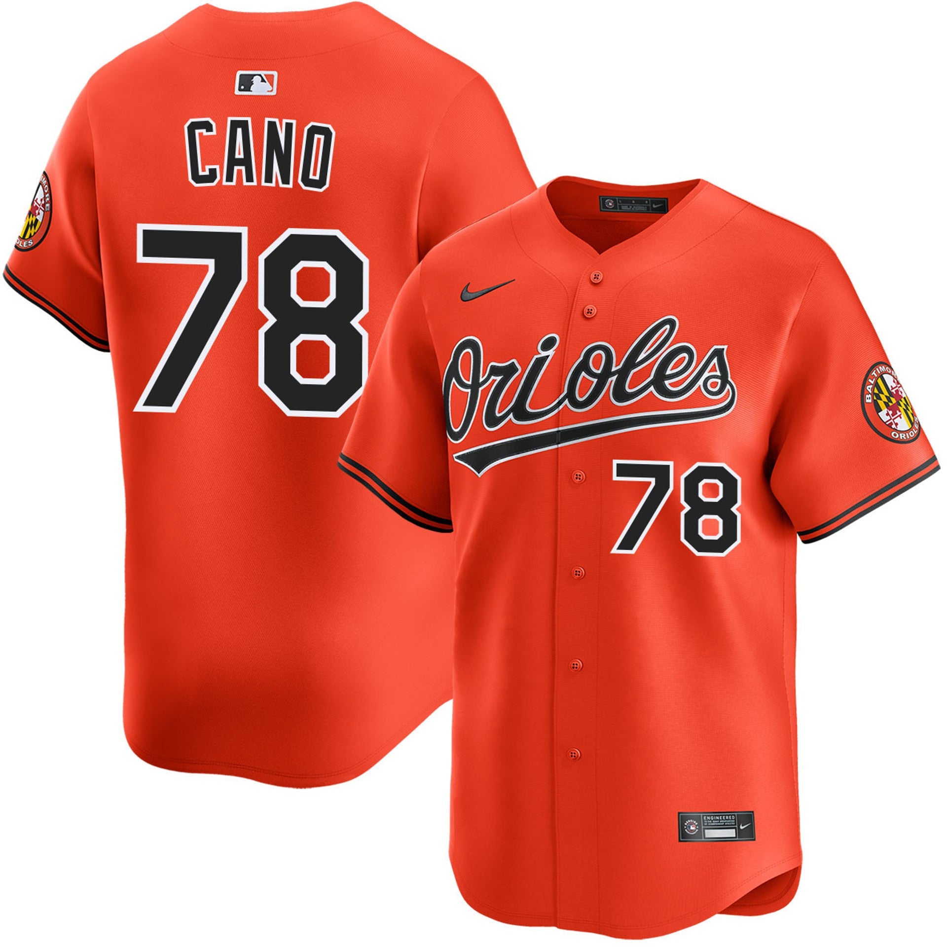 Yennier Cano Baltimore Orioles 2025 Alternate Limited Jersey - Orange