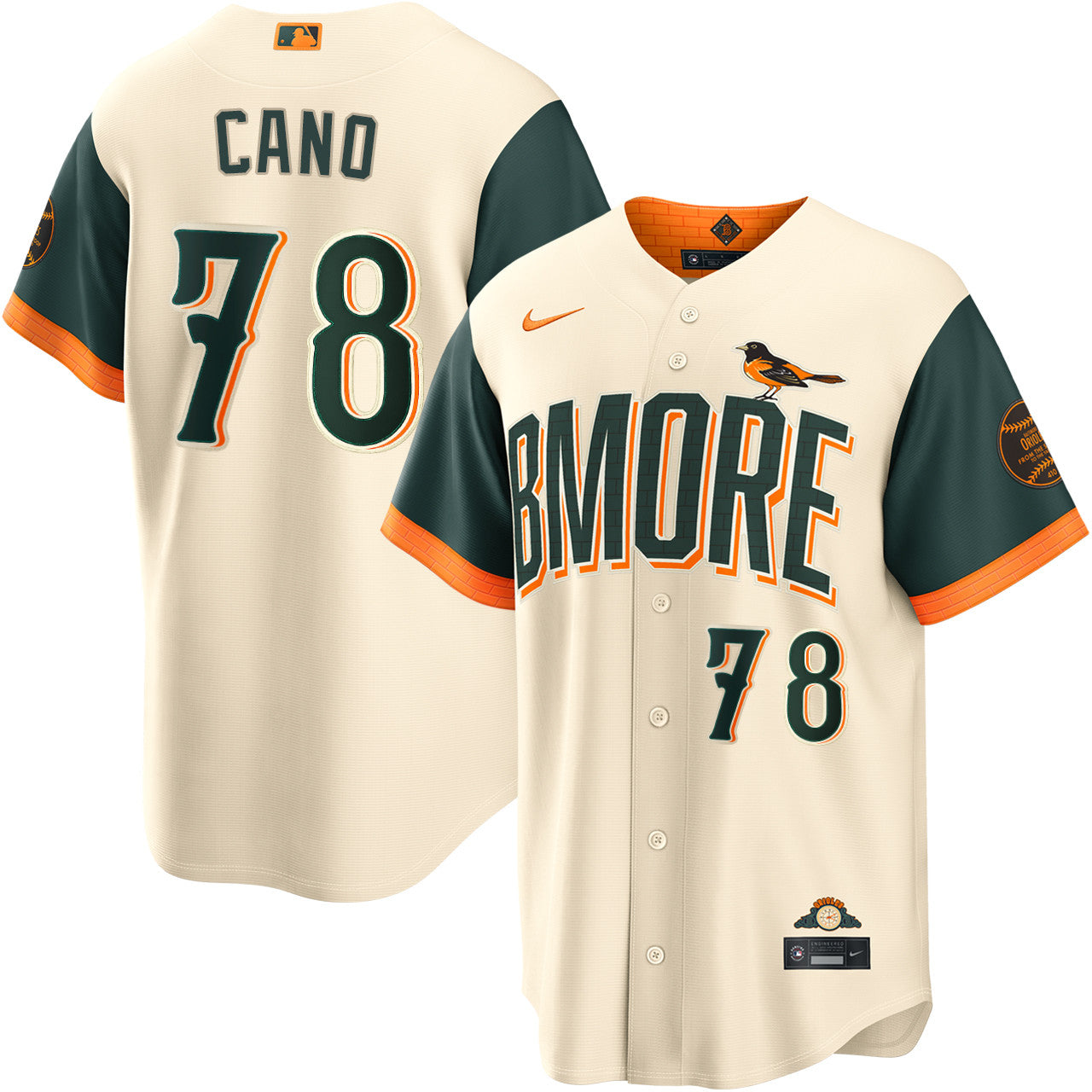 Yennier Cano Baltimore Orioles 2026 City Connect Jersey - Cream