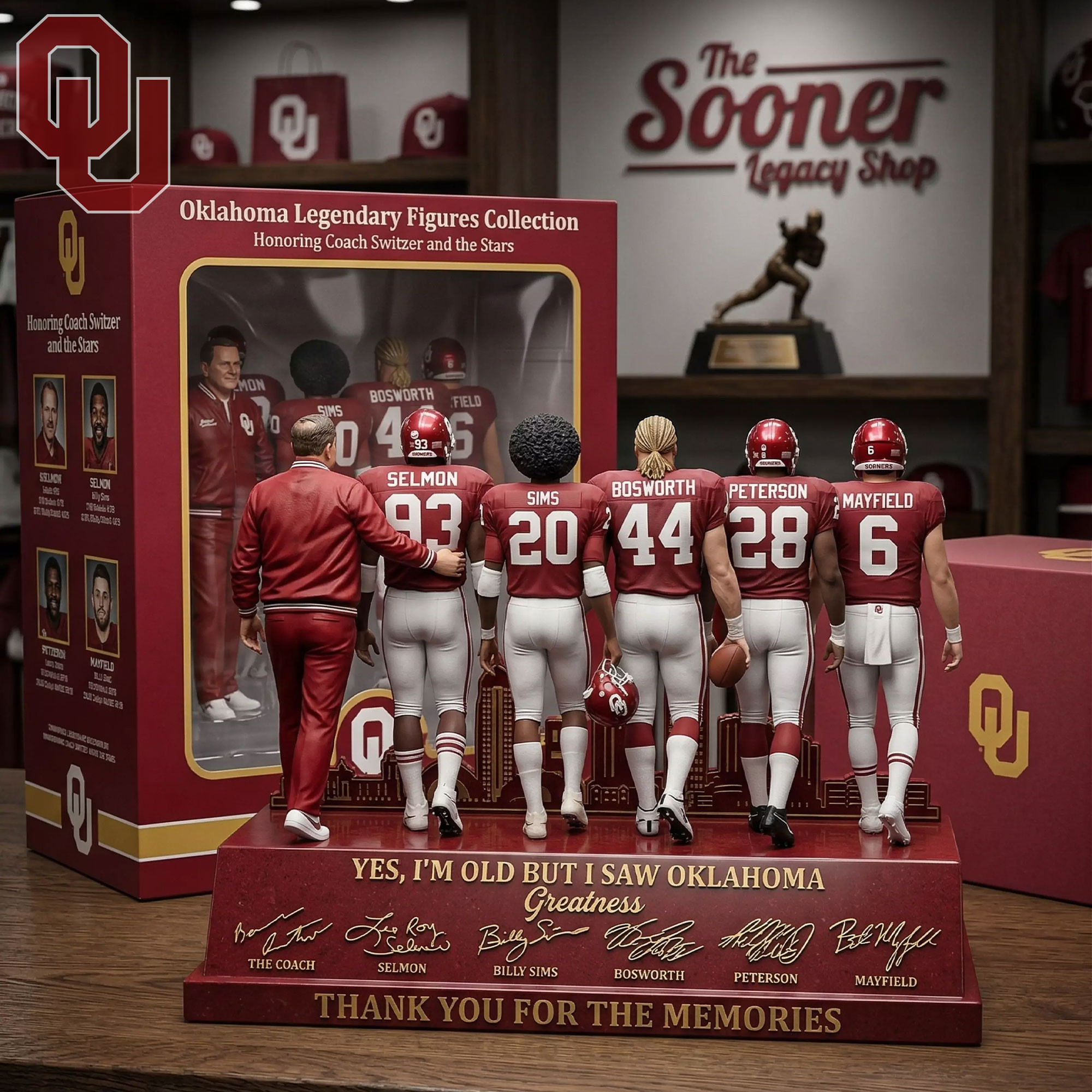 Yes I'm Old But I Saw Oklahoma Greatness Acrylic Plaque Oklahoma Sooners Merch Football Fan Gift