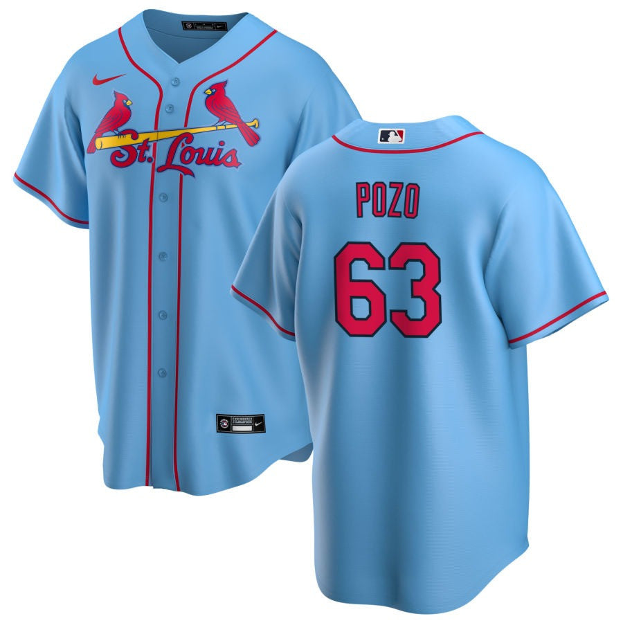 Yohel Pozo St. Louis Cardinals 2025 Alternate Jersey - Light Blue