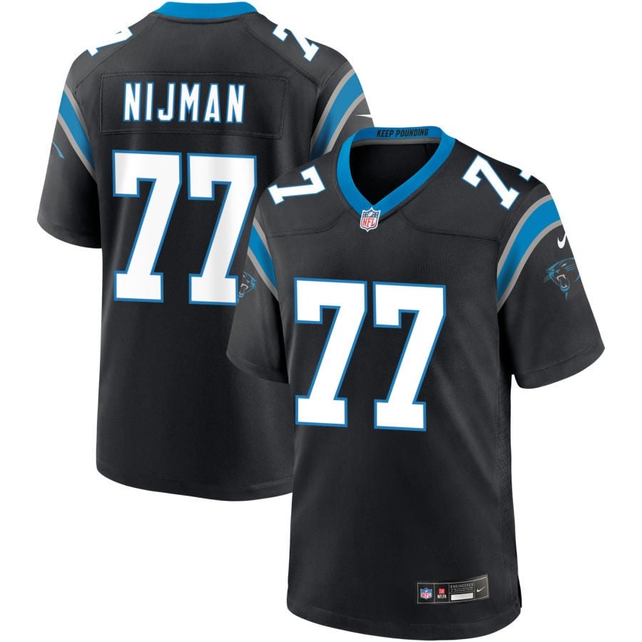 Yosh Nijman Carolina Panthers 2025 Game Jersey - Black