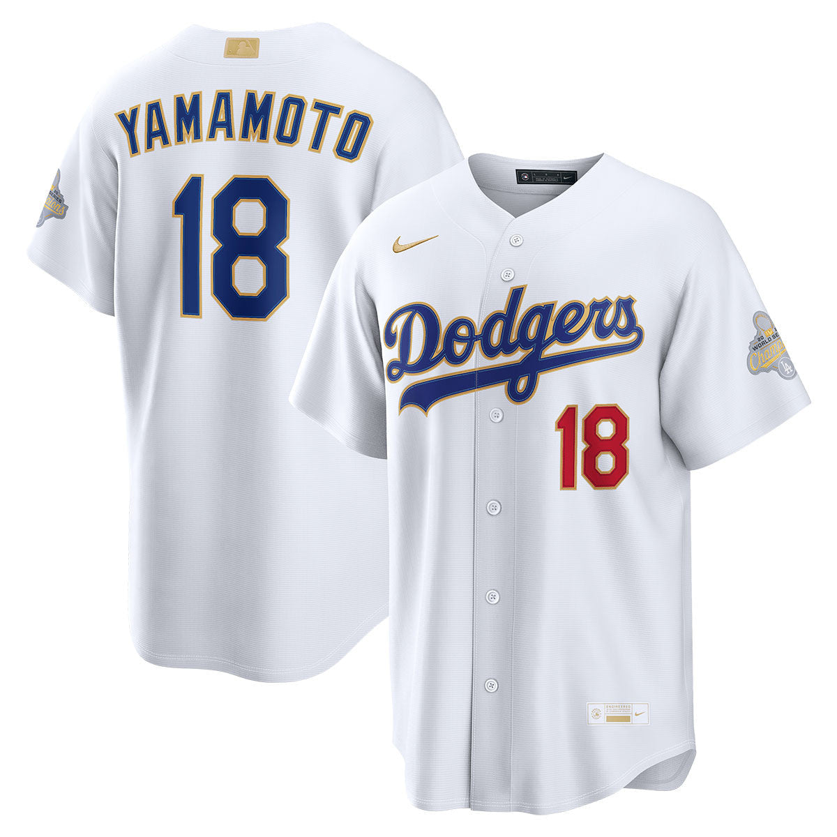 Yoshinobu Yamamoto Los Angeles Dodgers 2026 Gold Collection Stadium Jersey
