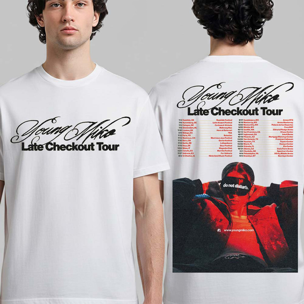 Young Miko Late Checkout Tour 2026 North America Schedule Dates T-Shirt Young Miko Merch