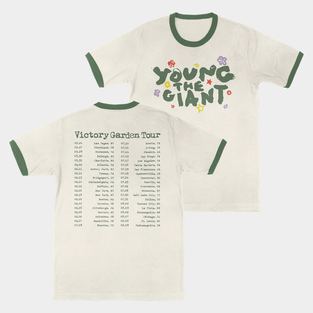 Young The Giant Merch 2026 Tour Ringer T-Shirt Victory Garden Tour Merch Gift For Her