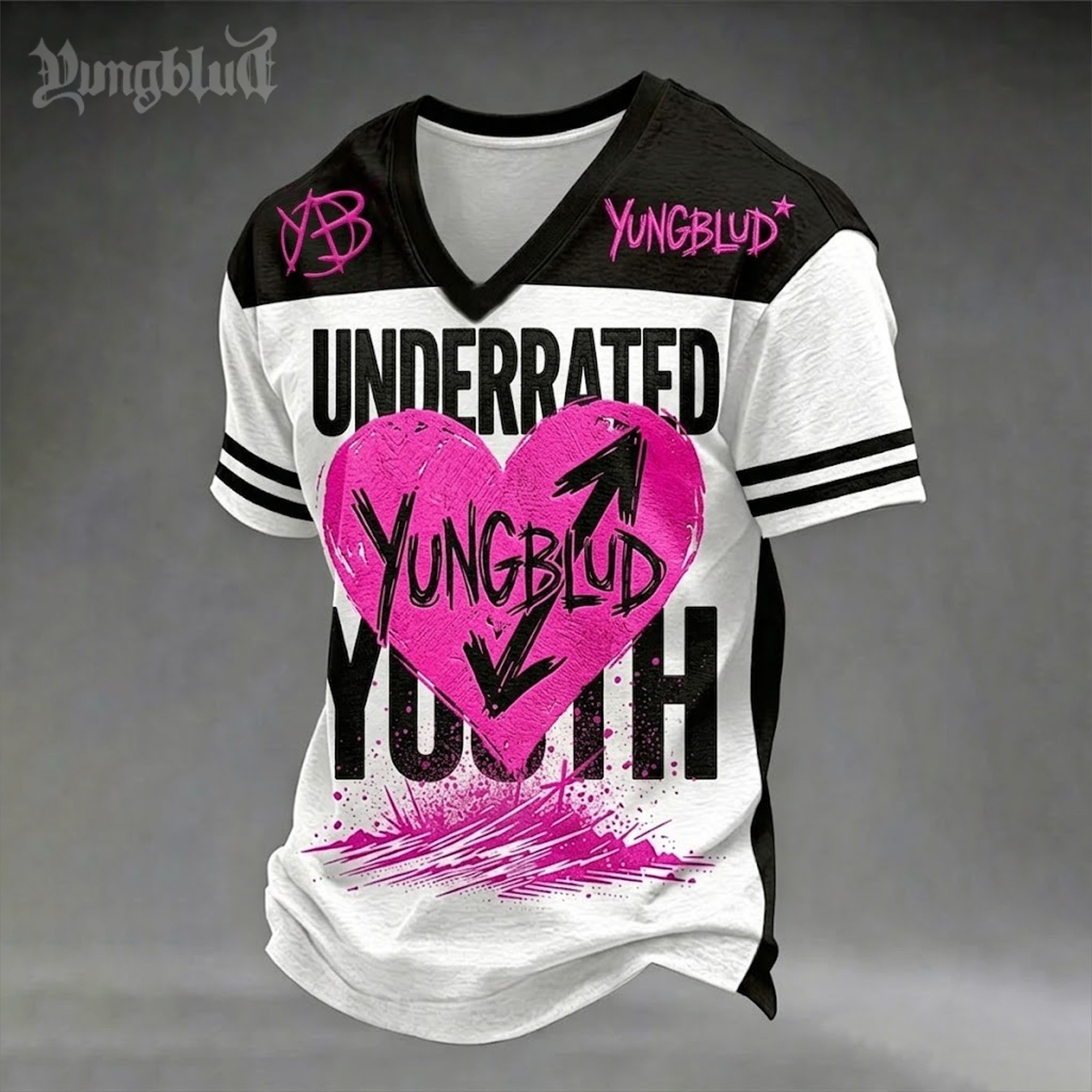 Yungblud Underrated Youth V-Neck Shirt Yungblud Merch Presents For Music Lovers