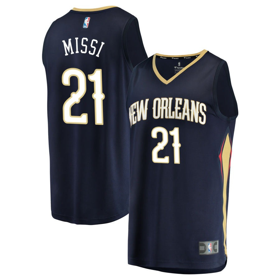 Yves Missi New Orleans Pelicans 2025 Icon Edition Fast Break Jersey - Navy