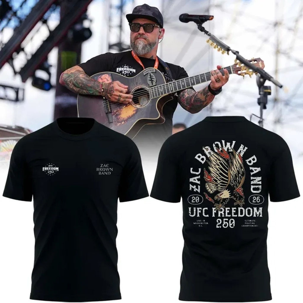 Zac Brown Band UFC Freedom 250 T-Shirt Zac Brown Merch Best Gifts For Music Lovers