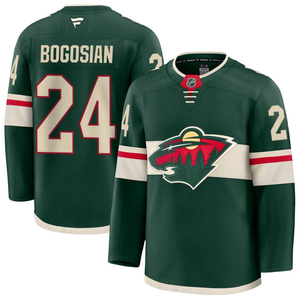 Zach Bogosian Minnesota Wild 2025 Home Premium Jersey - Green 1 Zach Bogosian Minnesota Wild 2025 Home Premium Jersey - Green