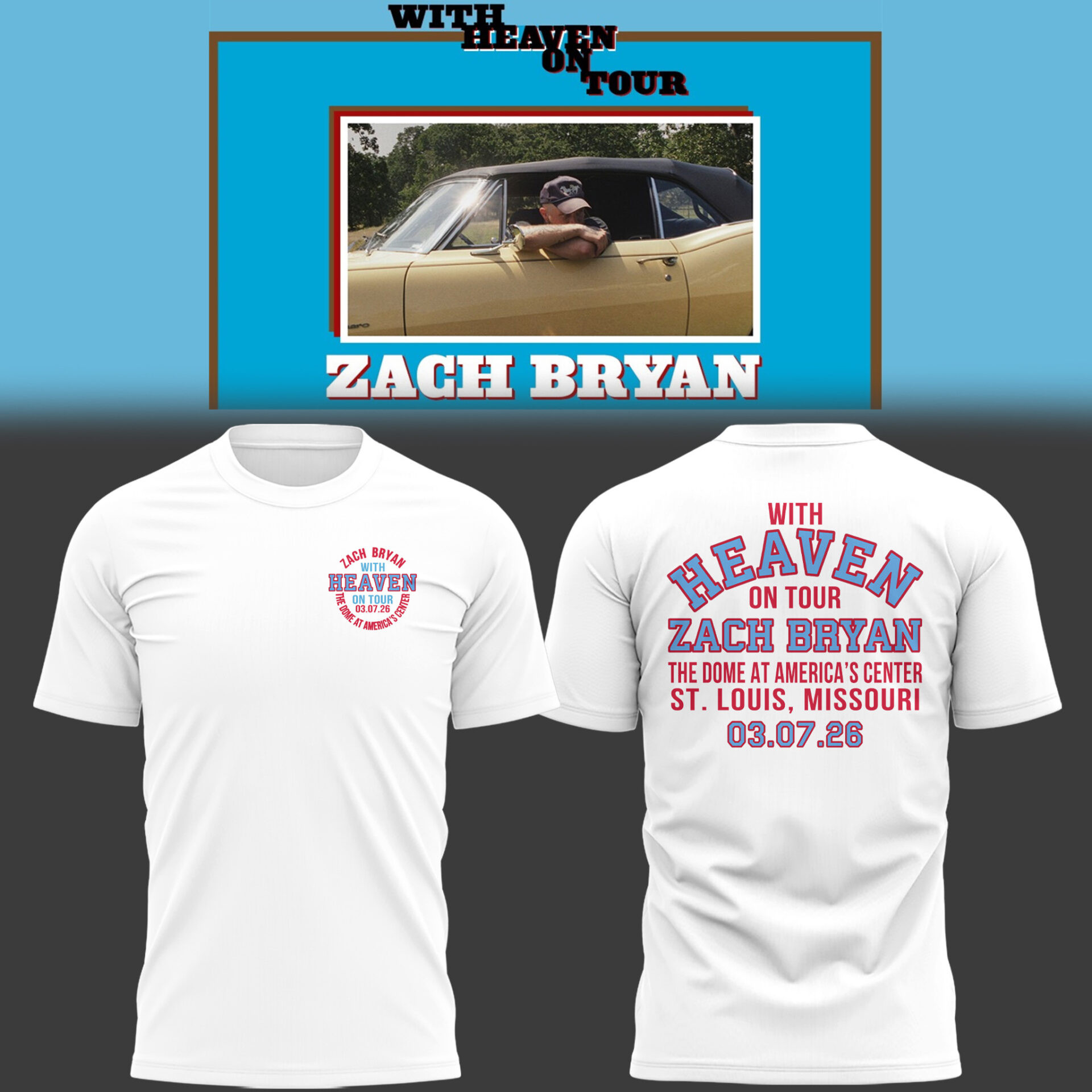 Zach Bryan With Heaven On Tour 2026 Camo Shirt Zach Bryan Merch Birthday Gift Ideas For Him