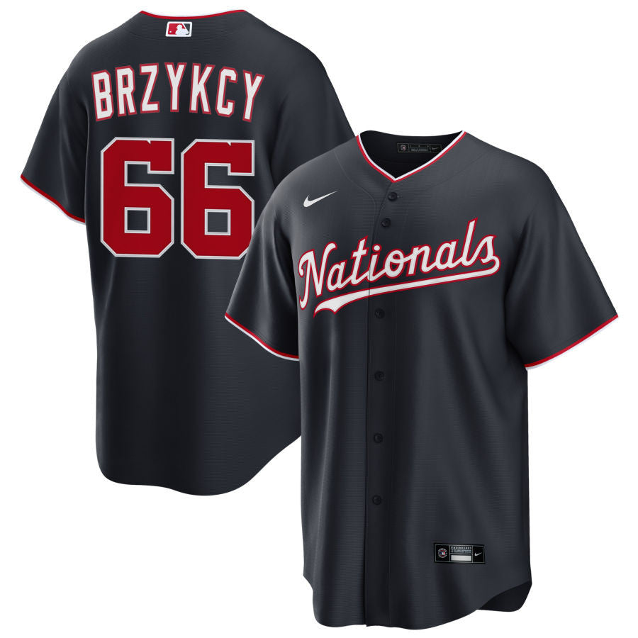 Zach Brzykcy Washington Nationals 2025 Alternate Jersey - Navy
