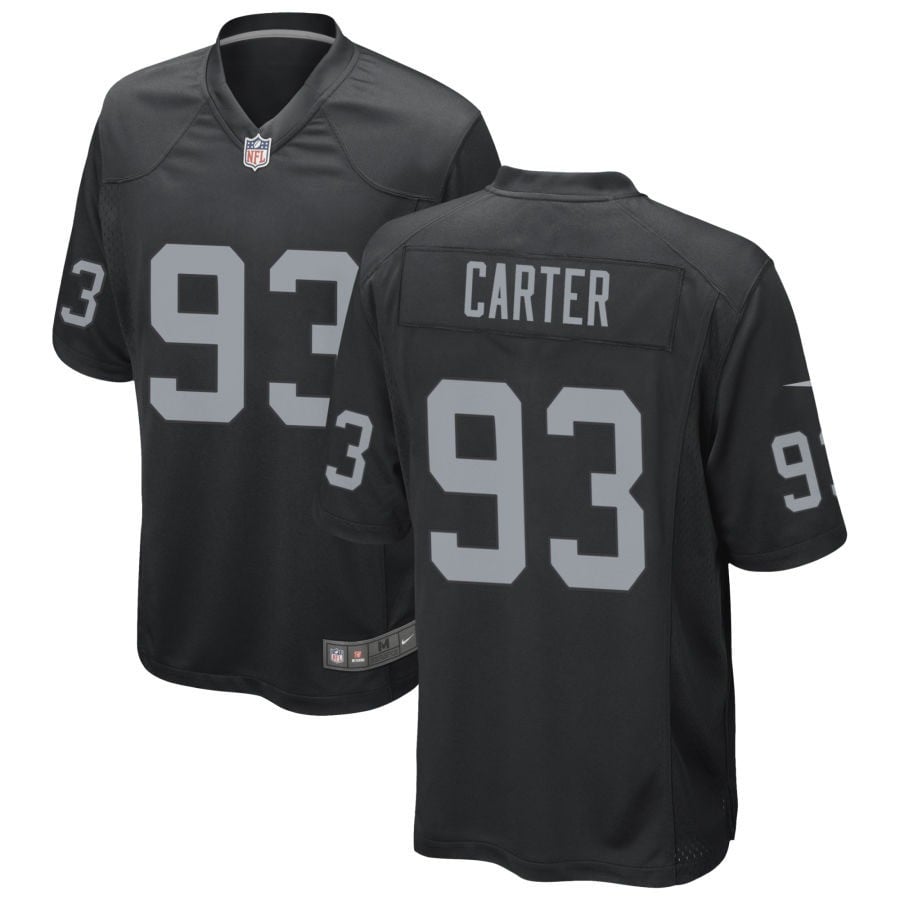 Zach Carter Las Vegas Raiders 2025 Game Jersey - Black