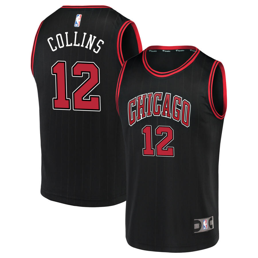 Zach Collins Chicago Bulls 2025 Statement Edition Jersey - Black
