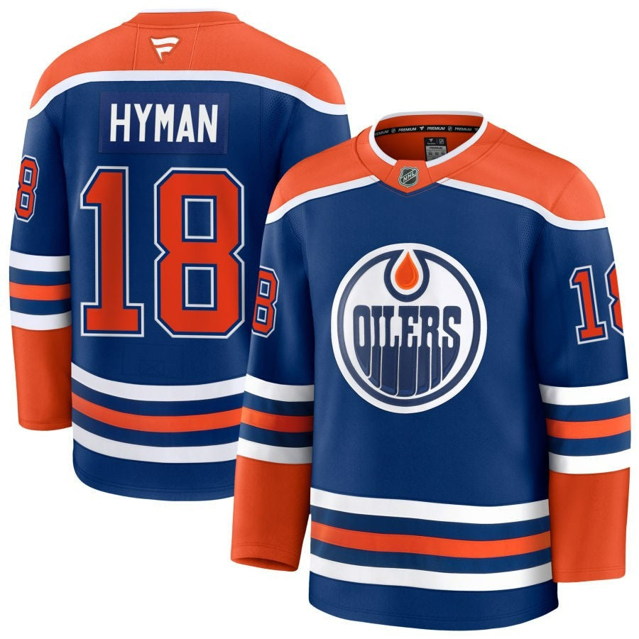 Zach Hyman Edmonton Oilers 2025 Home Premium Royal Jersey 1 Zach Hyman Edmonton Oilers 2025 Home Premium Royal Jersey
