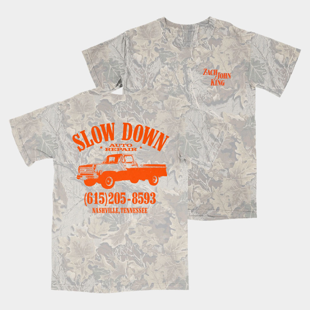 Zach John King Merch 2026 Slow Down Realtree Camo T-Shirt Presents For Music Lovers