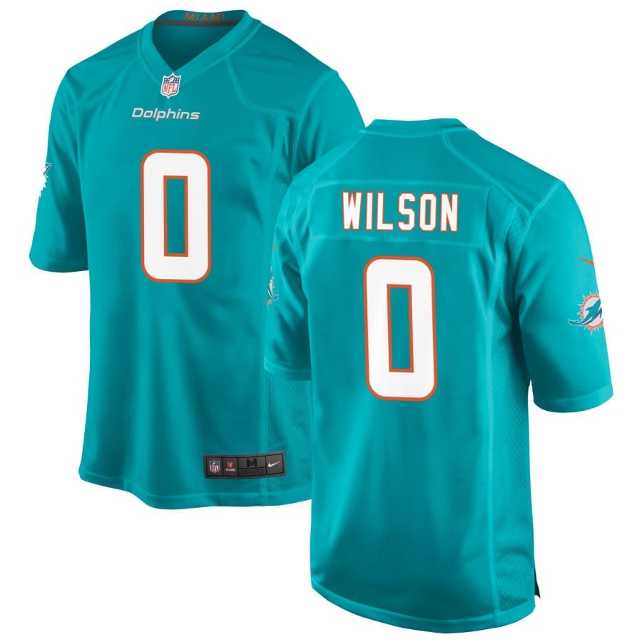 Zach Wilson Miami Dolphins 2025 Game Jersey - Aqua