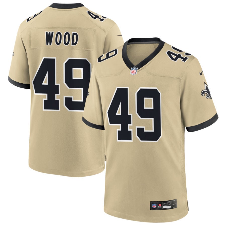 Zach Wood New Orleans Saints 2025 Gameday Golds Alternate Game Jersey - Gold