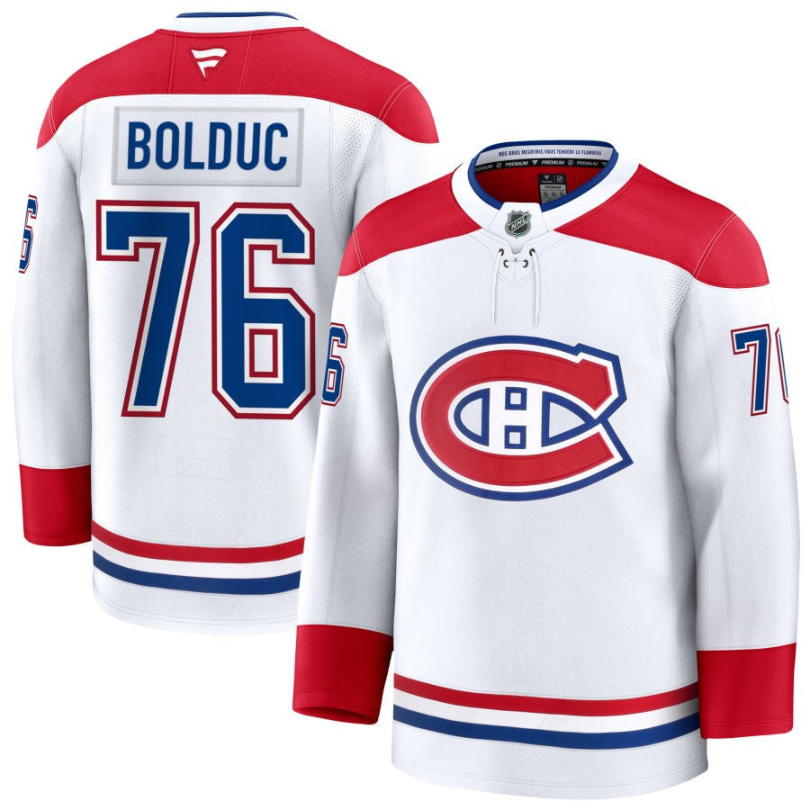 Zachary Bolduc Montreal Canadiens 2025 Away Jersey - White 1 Zachary Bolduc Montreal Canadiens 2025 Away Jersey - White