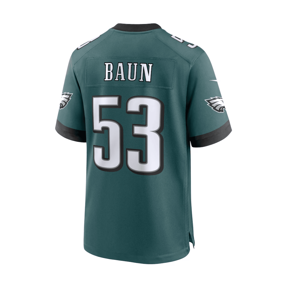 Zack Baun Philadelphia Eagles 2025 Pro Bowl Patch Game Men Jersey - Midnight Green - Image 3