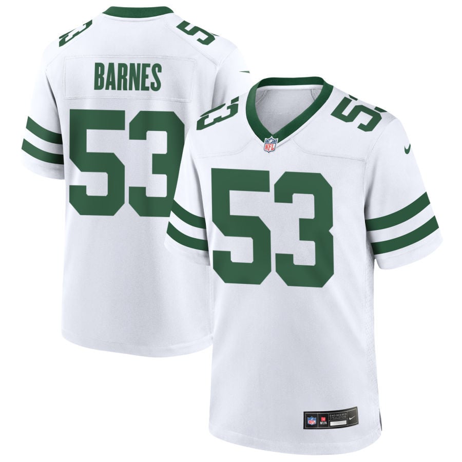 Zaire Barnes New York Jets 2025 Game Jersey - Legacy White