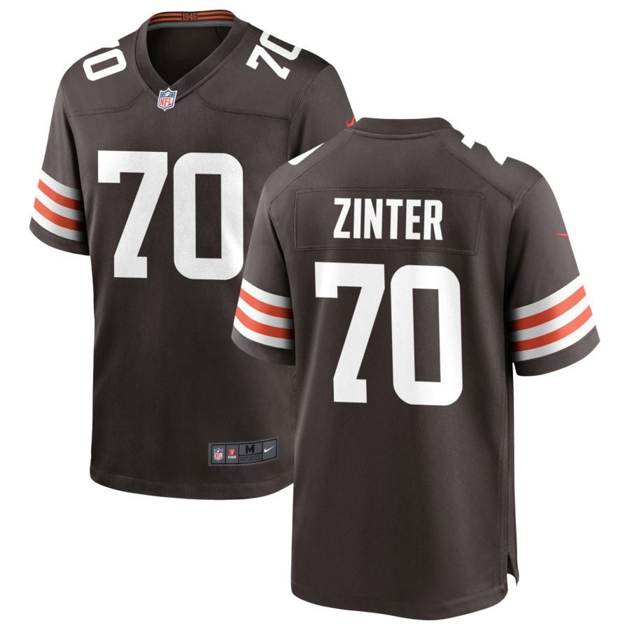 Zak Zinter Cleveland Browns 2025 Game Jersey - Brown