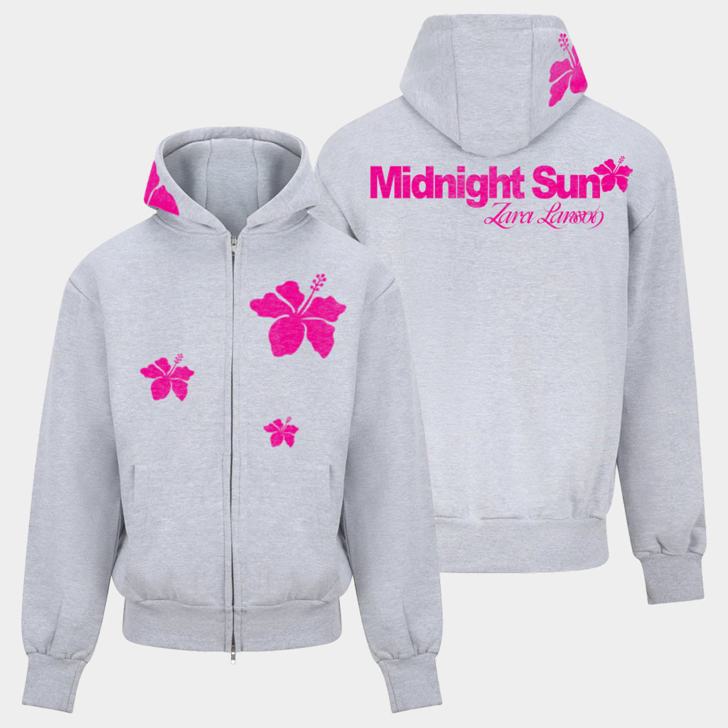 Zara Larsson Merch 2026 Hibiscus Flower Zip Hoodie Music Lover Gift Ideas For Her