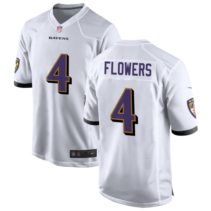 Zay Flowers Baltimore Ravens 2025 Game Jersey - White