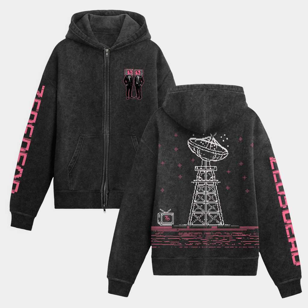 Zeds Dead Merch 2026 Communication Breakdown Zip Up Hoodie Zeds Dead Hoodie Gifts For Son