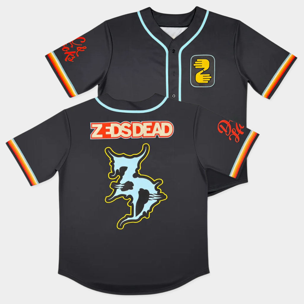 Zeds Dead Merch 2026 Retrontario Baseball Jersey Music Related Gifts For Guys