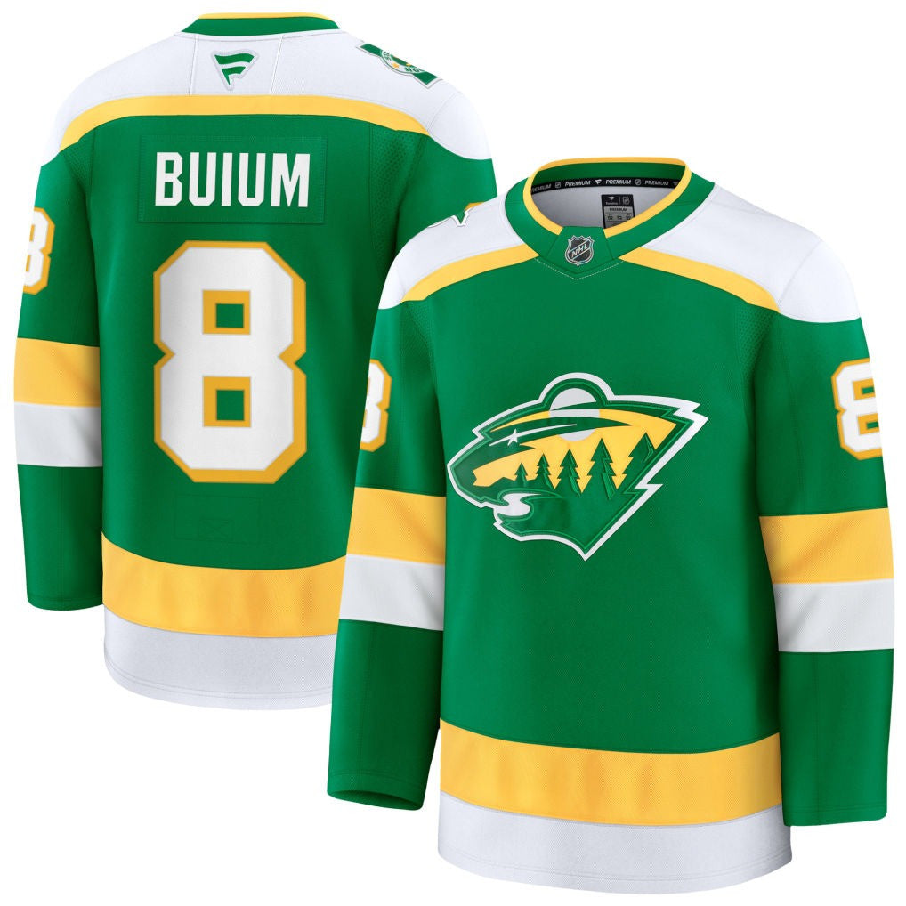 Zeev Buium Minnesota Wild 2025 Alternate Premium Jersey - Green