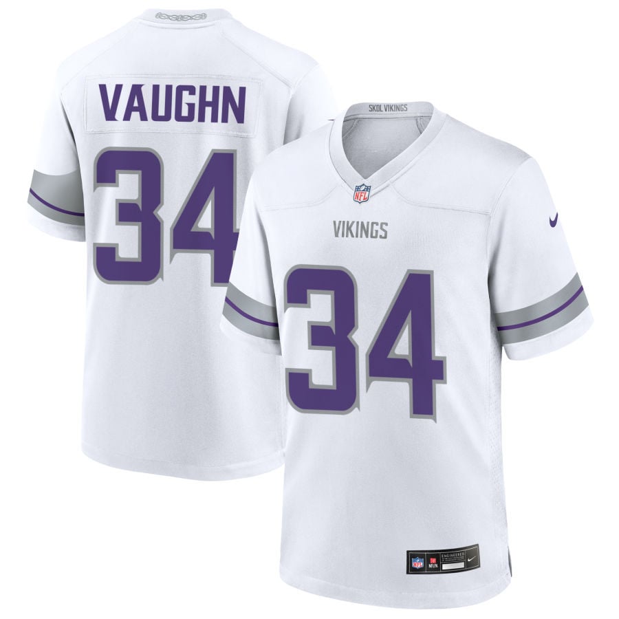 Zemaiah Vaughn Minnesota Vikings 2025 Alternate Game Jersey - White