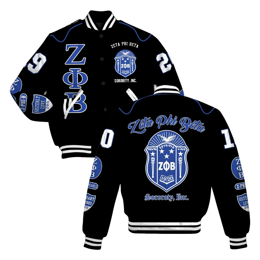 Zeta Phi Beta Sorority Black Jacket Zeta Phi Beta Merch Best Gifts For Friends